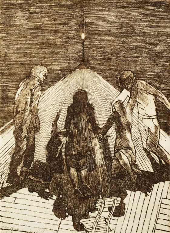 Jacek Waltoś, „Pieta w trójnasób”, rysunek (źródło: materiały prasowe organizatora)