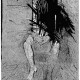 Joanna Piech, „Postać w czerni”, linoryt, 68 x 44 cm (100 x 70 cm), 1988 (źródło: materiały prasowe organizatora)