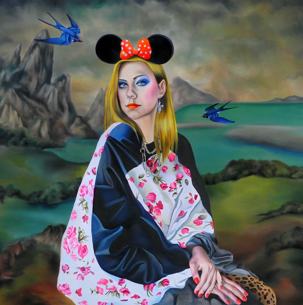 Justyna Kisielewicz - Mona Lisa, olej na płótnie, 160x160, 2012 (źródło: materiały prasowe organizatora)