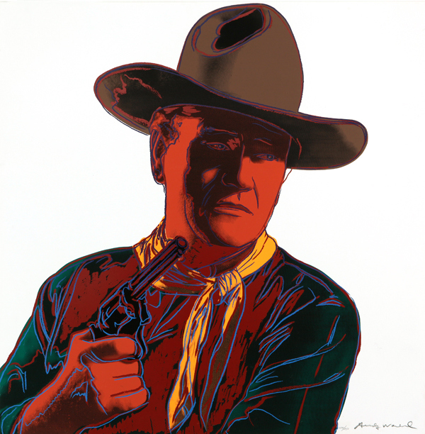 „Kowboje i Indianie” (John Wayne), 1986, serigrafia © 2012 The Andy Warhol Foundation for the Visual Arts, Inc. / Artists Rights Society (ARS), New York (źródło: materiały prasowe organizatora)
