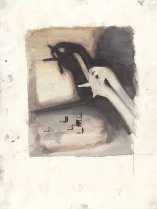Mikołaj Małek, „bez tytułu”, ilustracja do bajki „Przygody Vendetty” autorstwa Sylwii Chutnik (źródło: materiały prasowe orgnizatora)