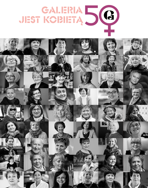 Projekt „Galeria jest kobietą 50+” w Centrum Kultury Galeria EL w Elblągu, plakat (źródło: materiały prasowe organizatora)