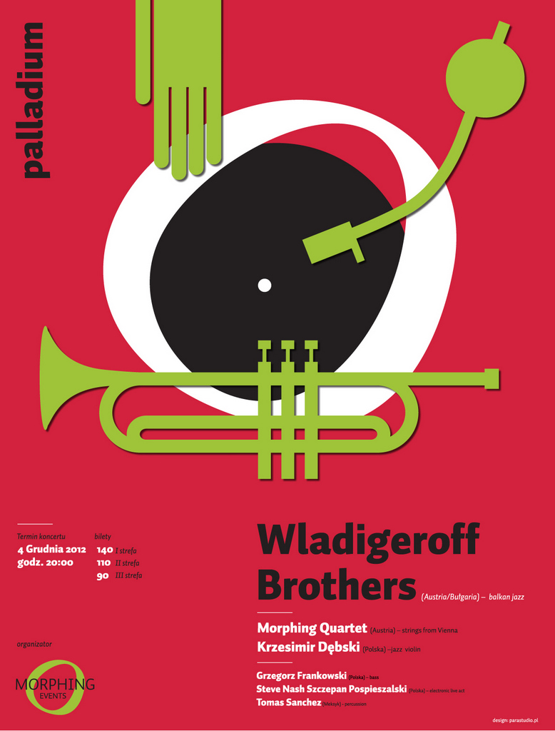 Plakat koncertu Wladigeroff Brothers i Morphing Quartet (źródło: materiały prasowe)