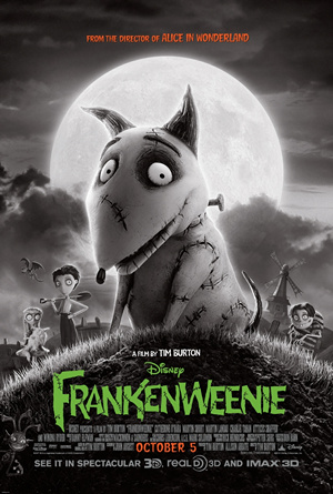 „Frankenweenie”, reż. Tim Burton - plakat (źródło: Wikipedia. Wolna Encyklopedia)