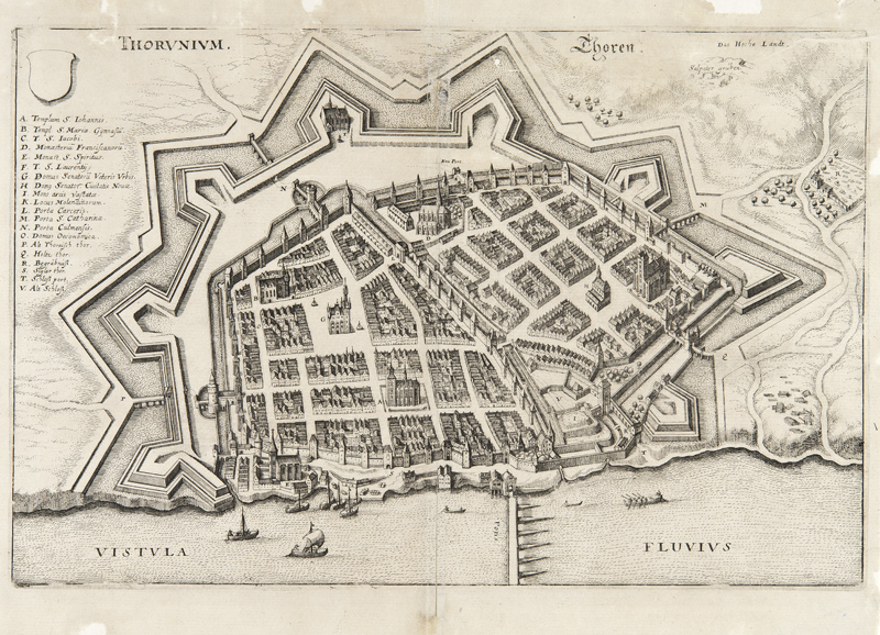 M.Merian, Widok perspektywiczny Torunia, Frankfurt nad Menem 1641 (źródło: materiały prasowe)