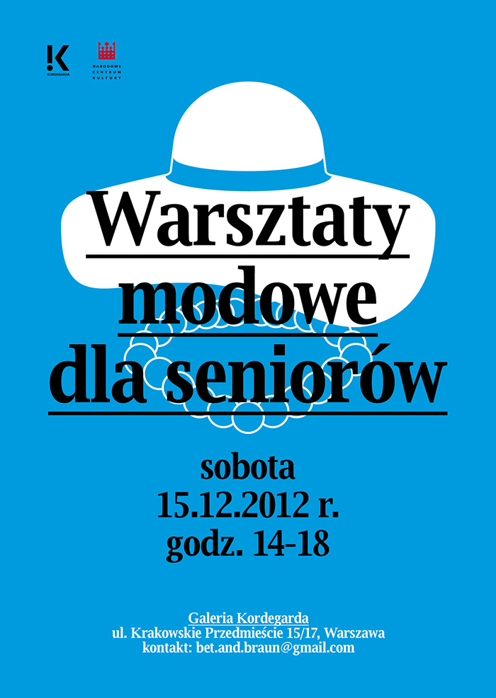 Kulturalny senior: warsztaty modowe w Galerii Kordegarda (źródło: materiały prasowe organizatora)