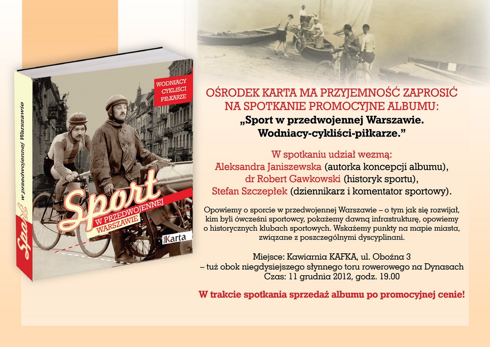 Sport w przedwojennej Warszawie – zaproszenie (źródło: ateriały prasowe organizatora)