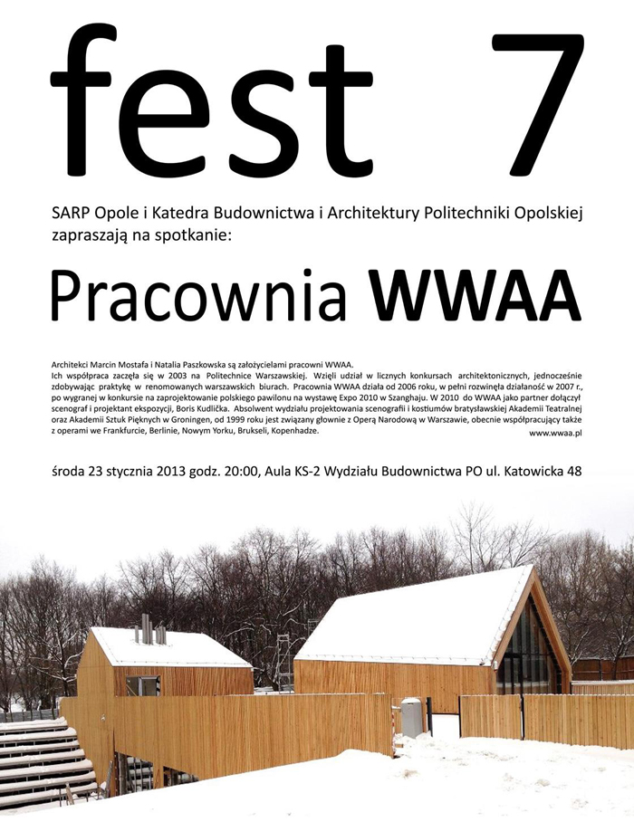 fest 7: spotkanie z architektami z pracowni WWAA (źródło: materiały prasowe organizatora)