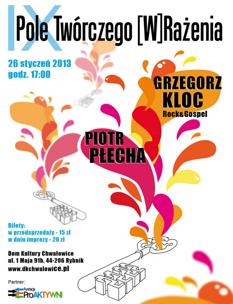 Festiwal „Pole Twórczego (W)Rażenia", plakat (źródło: materiały prasowe)