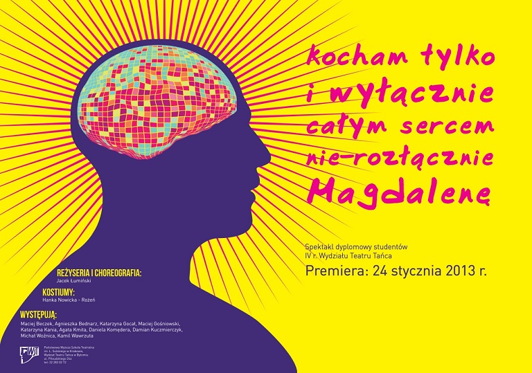 „Kocham tylko i wyłącznie całym sercem nie-rozłącznie Magdalenę”, reż. Jacek Lumiński - plakat (źródło: materiały prasowe)