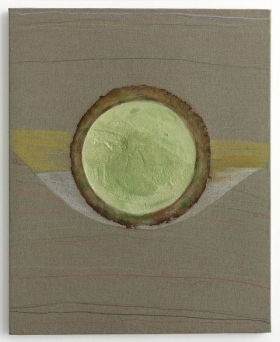 Peter Böhnisch, Bez tytułu, 2012; akryl, pigment, wosk na płótnie (źródło: materiały prasowe organizatora)