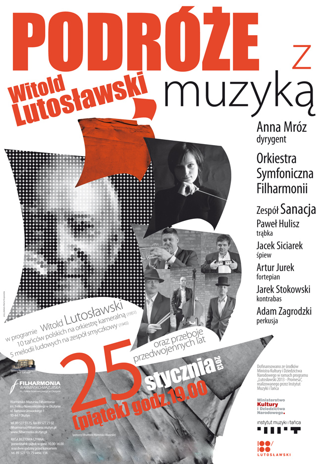 Plakat „ Podróże z muzyką - Witold Lutosławski" (źródło: materiały prasowe)