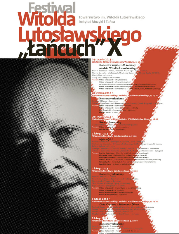 Plakat X Festiwalu Witolda Lutosławskiego „Łańcuch” (źródło: materiały prasowe)