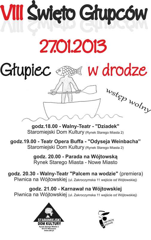 VIII Festiwal Teatru Lalek -Święto Głupców, plakat (źródło: materiał prasowy)
