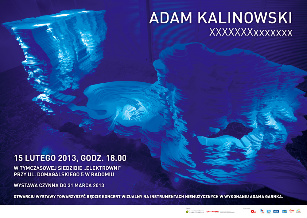 Wystawa Adama Kalinowskiego, MCSW Elektrownia, plakat (źródło: materiały prasowe organizatora)