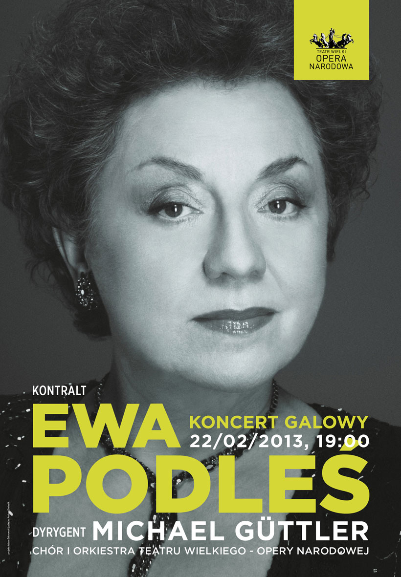 Ewa Podleś - koncert galowy, plakat (źródło: materiały prasowe)
