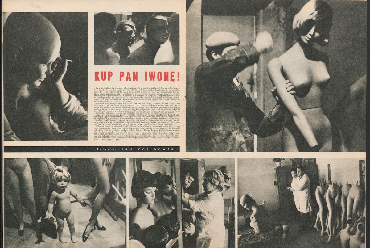 Jan Kosidowski, Fotoreportaż: Kup pan Iwonę!, „Świat”, nr 8 z 1967 r., s. 8-9, MNW (żródło: materiały prasowe organizatora)