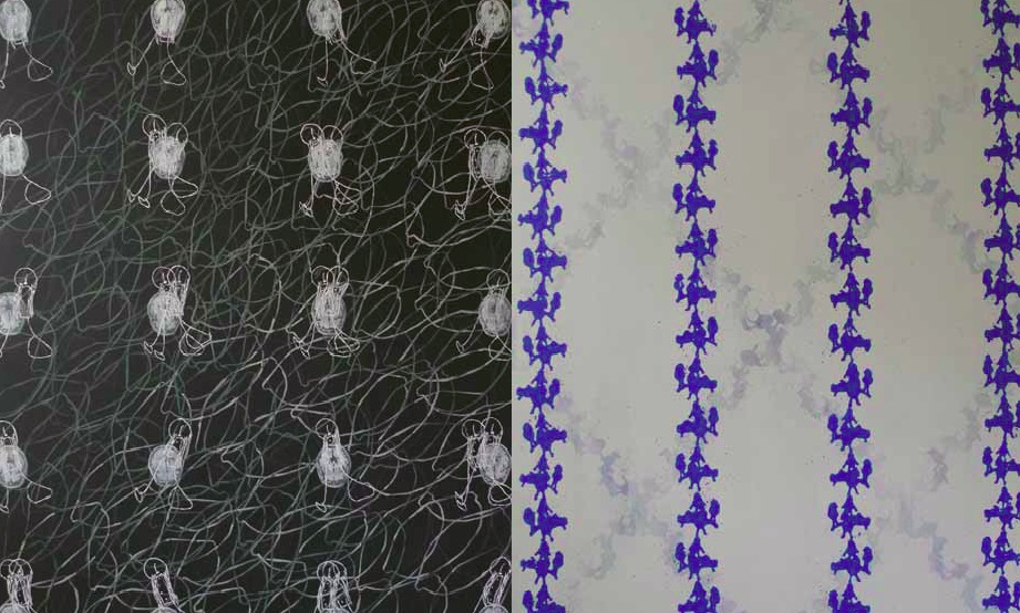 Marek Chlanda, „Uzdrowisko”, fragment nr 31, akryl na płótnie, 162 × 260 cm (źródło: materiały prasowe organizatora)
