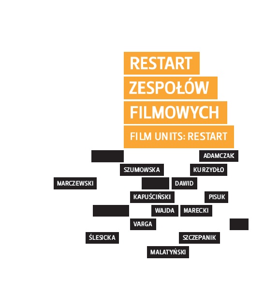 „Restart zespołów filmowych, red. Marcin Adamczak, Piotr Marecki i Marcin Malatyński, Korporacja ha!art, okładka (źródło: materiał prasowy)