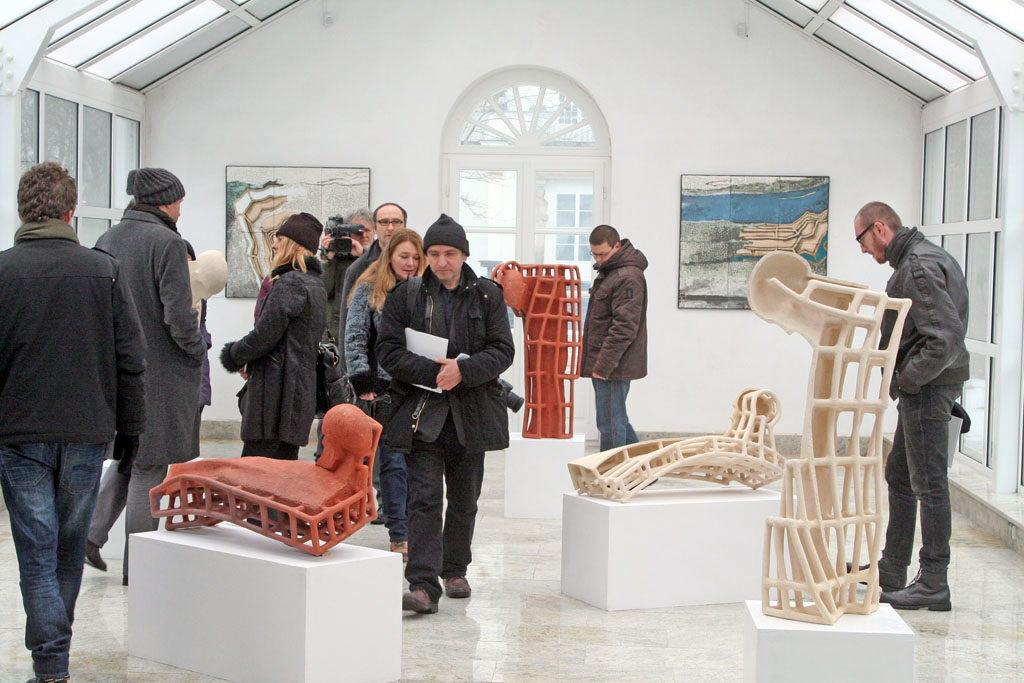 Stanisław Brach, wystawa „Pomiędzy formą a przestrzenią”, Centrum Rzeźby Polskiej w Orońsku, wernisaż, 2 lutego 2013 r. (źródło: materiały prasowe organizatora)