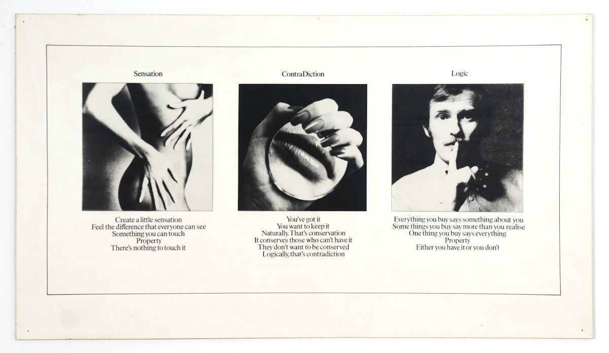 Victor Burgin, „Sensation. Contradiction. Logic”, 1974, druk, 44 × 76 cm (źródło: materiały prasowe organizatora)
