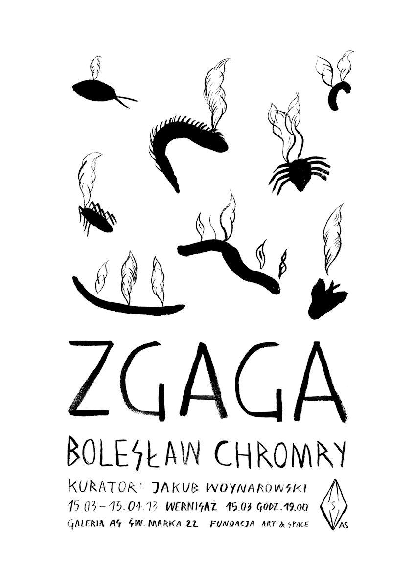 Bolesław Chromry, „Zgaga”, Galeria AS w Krakowie, plakat wystawy (źródło: materiały prasowe organizatora)