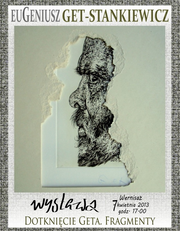 „Dotknięcie Geta. Fragmenty”, wystawa w Centrum Kultury Wrocław-Zachód, plakat (źródło: materiały prasowe organizatora)