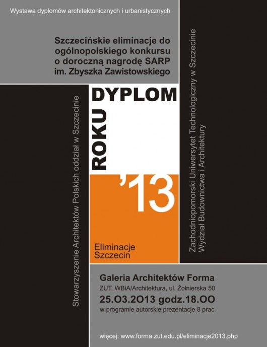 Eliminacje do nagrody SARP – Dyplom Roku 2013 (źródło: materiały prasowe organizatora)