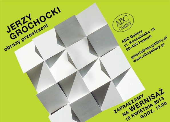 Jerzy Grochocki, wystawa w ABC Gallery w Poznaniu, zaproszenie (źródło: materiały prasowe organizatora)