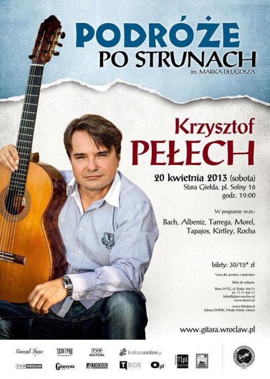 Koncert Krzysztofa Pełecha, cykl „Podróże po Strunach” - plakat (źródło: materiały prasowe)