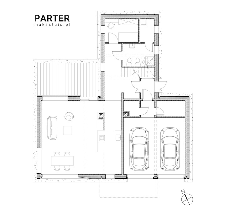 Chëcz+, rzut parteru, proj. Maka Studio (źródło: materiały prasowe organizatora)