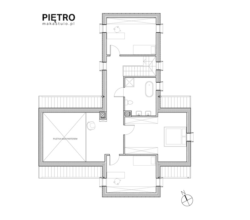 Chëcz+, rzut I piętra, proj. Maka Studio (źródło: materiały prasowe organizatora)