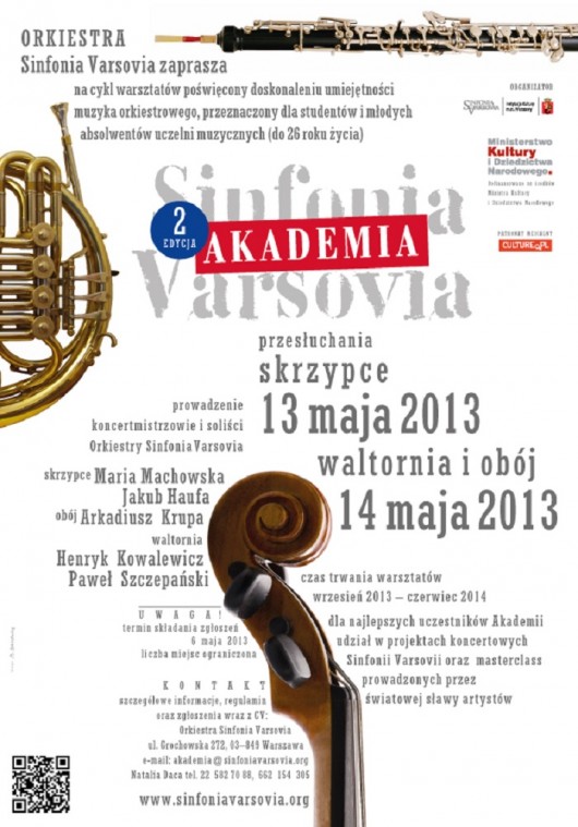 Akademia Sinfonia Varsovia, plakat (źródła: mat. prasowe)