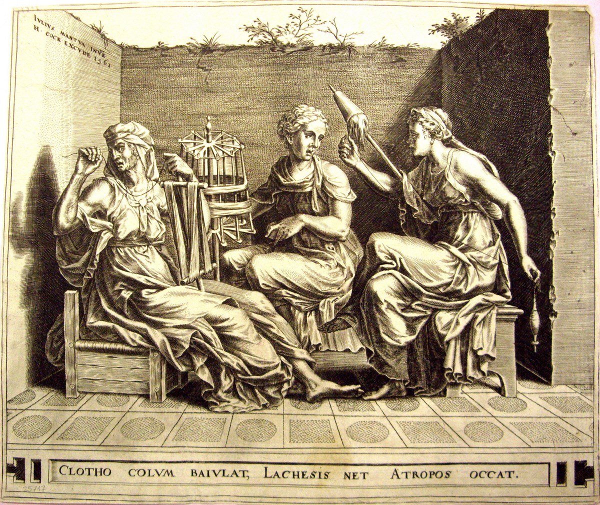 Cort Cornelis wg Giulio Romano, „Trzy parki” (ze zbiorów Gabinetu Rycin Biblioteki Naukowej PAU i PAN w Krakowie)