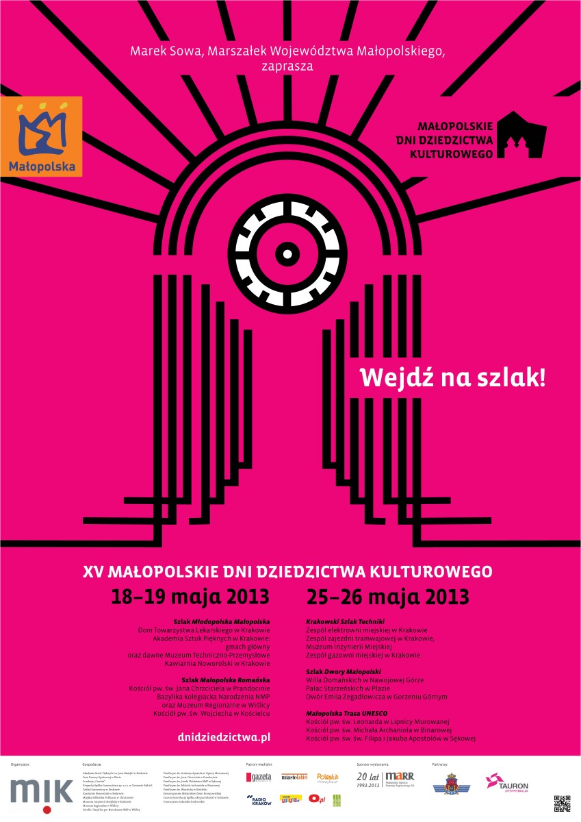 15. Małopolskie Dni Dziedzictwa Kulturowego, plakat (źródło: mat. prasowe)