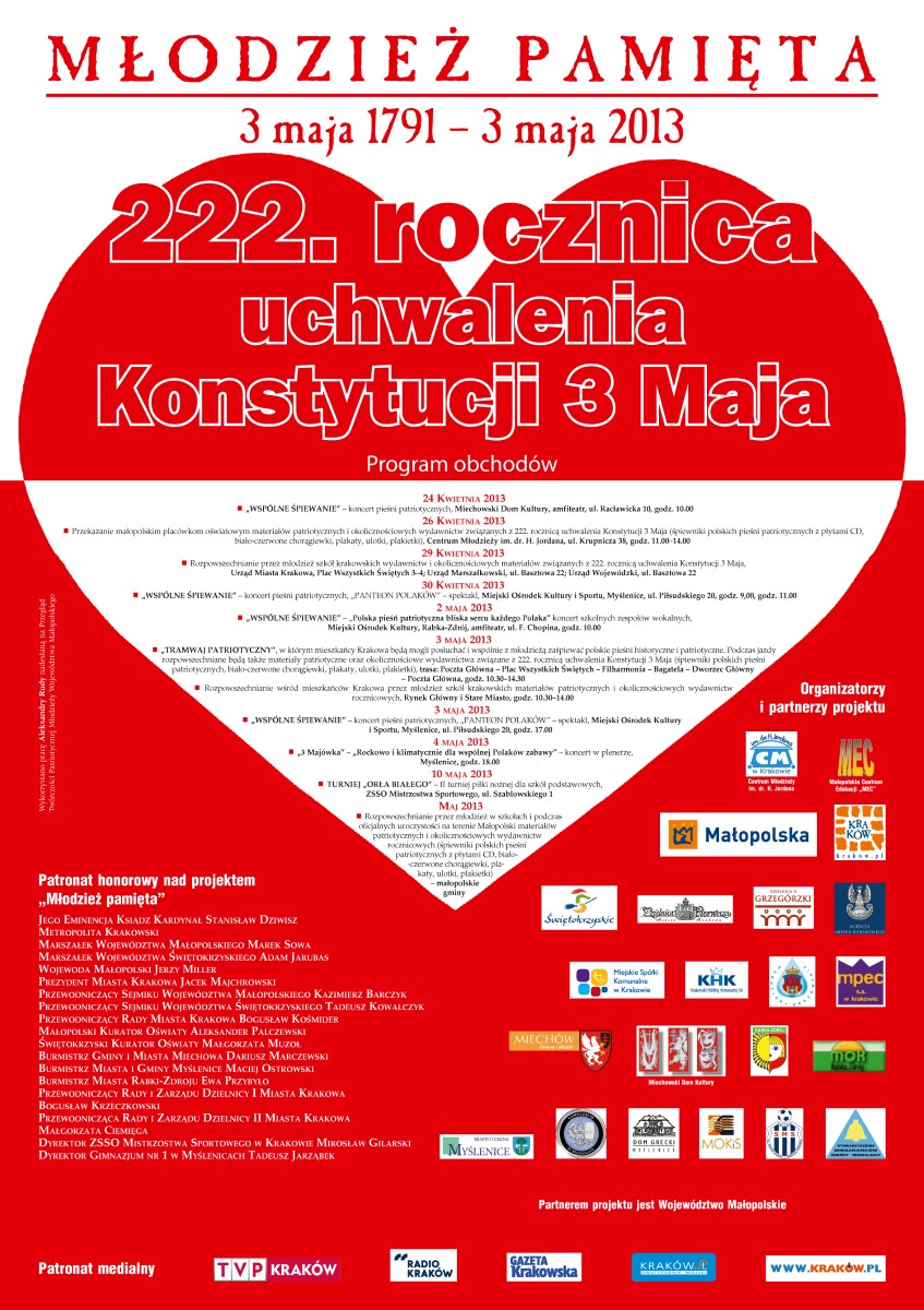 Plakat projektu wraz z planem wydarzeń (źródło: mat. prasowe)