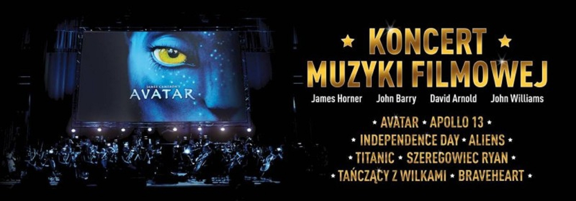 Koncert Muzyki Filmowej w Sali Kongresowej, plakat (źródło: mat. prasowe)