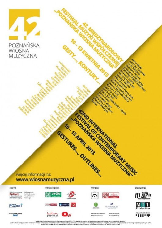 42. Międzynarodowy Festiwal Muzyki Współczesnej Poznańska Wiosna Muzyczna, plakat (źródło: mat. prasowe)