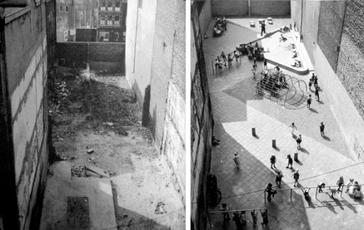 Aldo van Eyck, Dijkstraat 1954, przed i po (źródło: materiały prasowe organizatora)
