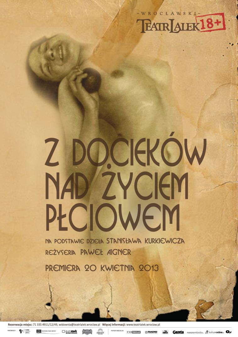 „Z docieków nad życiem płciowym”, reż. Paweł Aigner, Teatr Lalek we Wrocławiu (źródło: materiały prasowe). Autorem plakatu jest Pavel Hubička