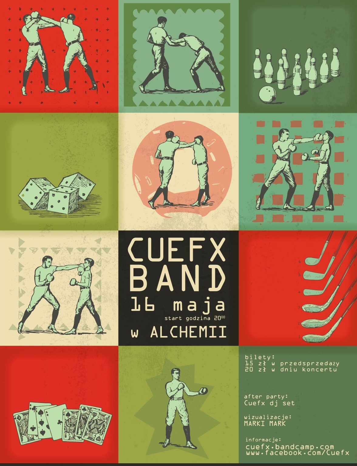 Koncert Cuefx Band, plakat (źródło: mat. prasowe)