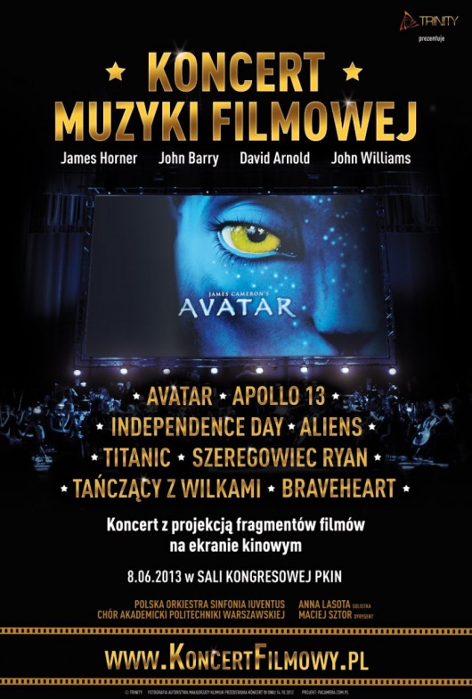 Koncert muzyki filmowej, plakat (źródło: mat. prasowe)