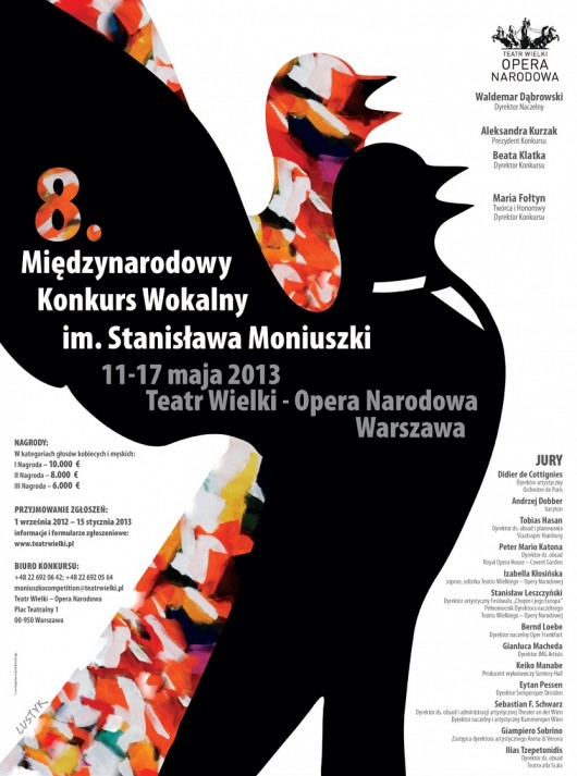 VIII Międzynarodowy Konkurs Wokalny im. Stanisława Moniuszki, plakat (źródło: mat prasowe)