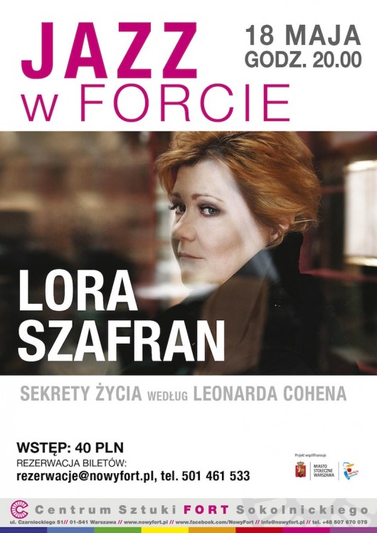 Koncert Lory Szafran, plakat (źródło: mat. prasowe)