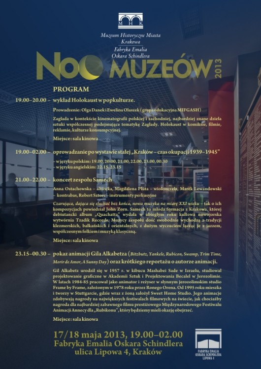 Program Nocy Muzeów w Fabryce Schindlera (źródło: mat. prasowe)