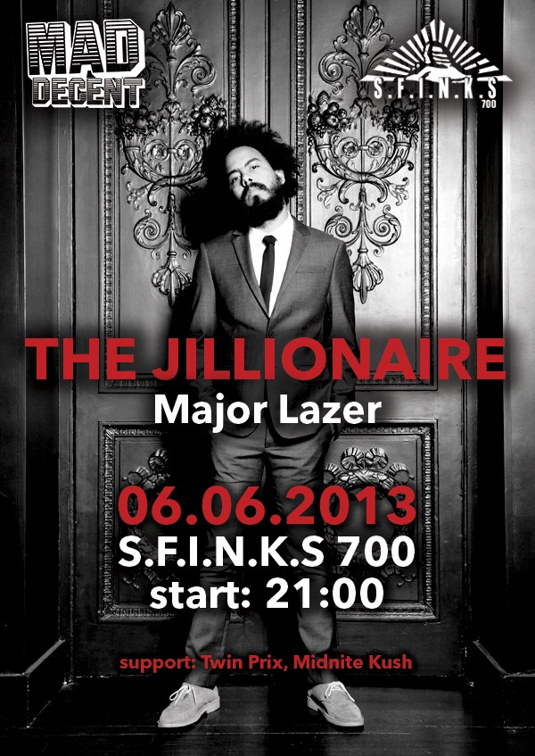 The Jaillionaire, Major Lazer, plakat (źródło: mat. prasowe)