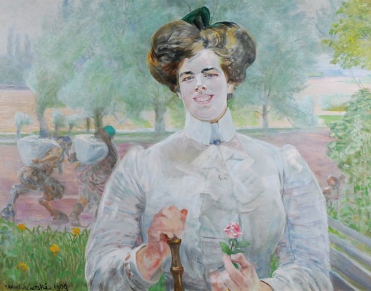 Jacek Malczewski, „Portret kobiety z różą”, 1909 (źródło: materiały prasowe organizatora)