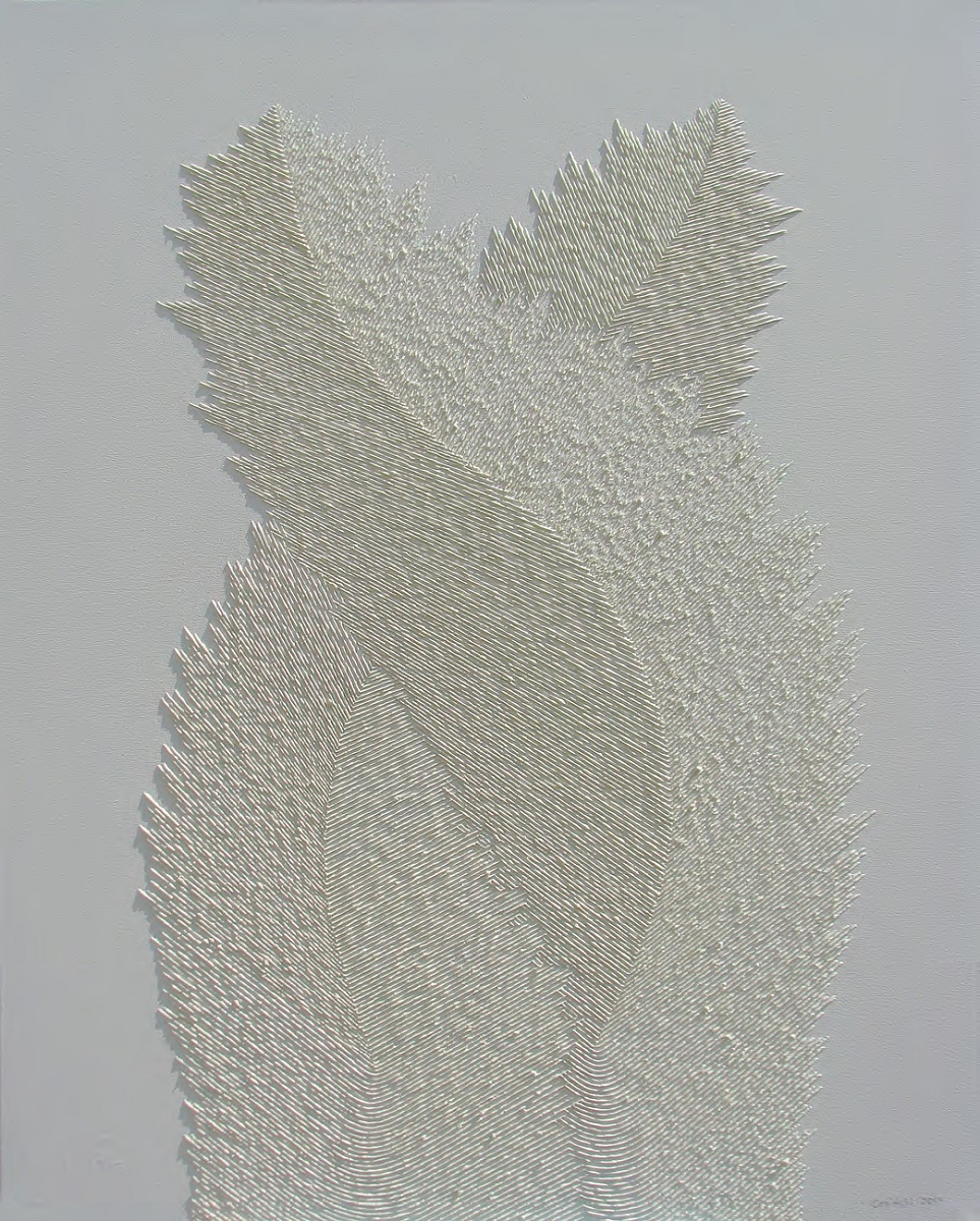 Jerzy Cepiński, kj 6, 2013 - akryl / relief / płótno, 100 x 80 cm (źródło: materiały prasowe organizatora)