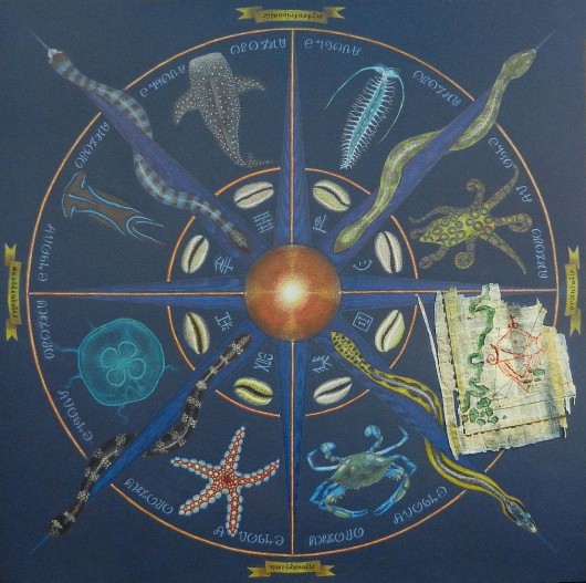 Nynke van Zwol, „Yemaya’s Compass”, 2013, technika mieszana, 55 x 55cm (źródło: materiały prasowe organizatora)