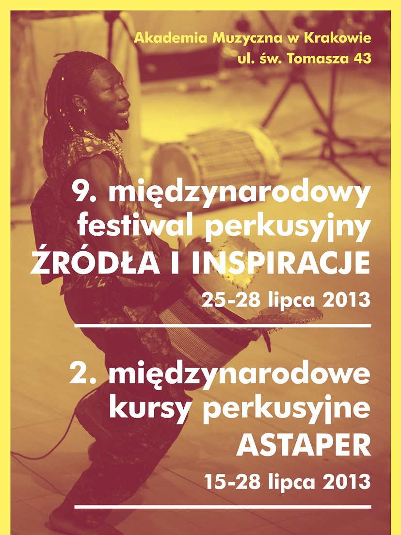 9. Międzynarodowy Festiwal Perkusyjny „Źródła i Inspiracje" (źródło: mat. prasowe)